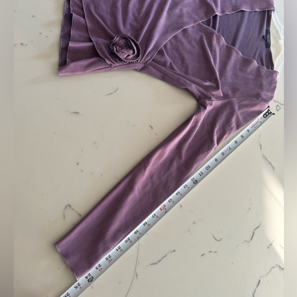 Karen Kane Purple Rose Wrap Top - Picture 9 of 9